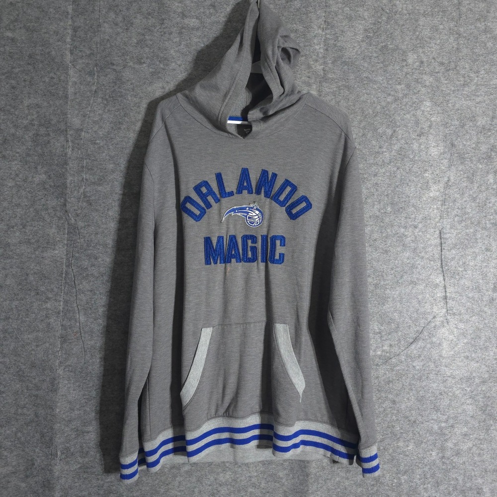 Orlando Magic Hoodie Mens XL Gray‎ Graphic Pullover NBA Fleece Warm Fanatics